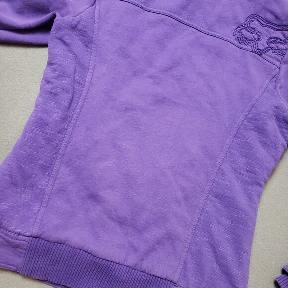 Fox zip up hoodie quilted lining thick y2k Size Large embroidered logo - Picture 7 of 16